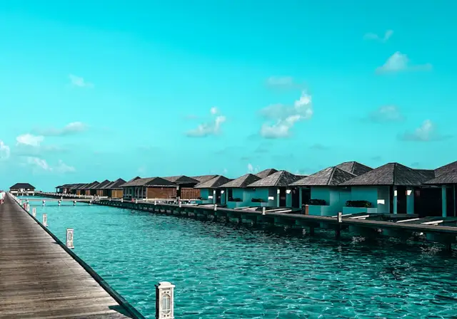 Overwater villas in the Maldives